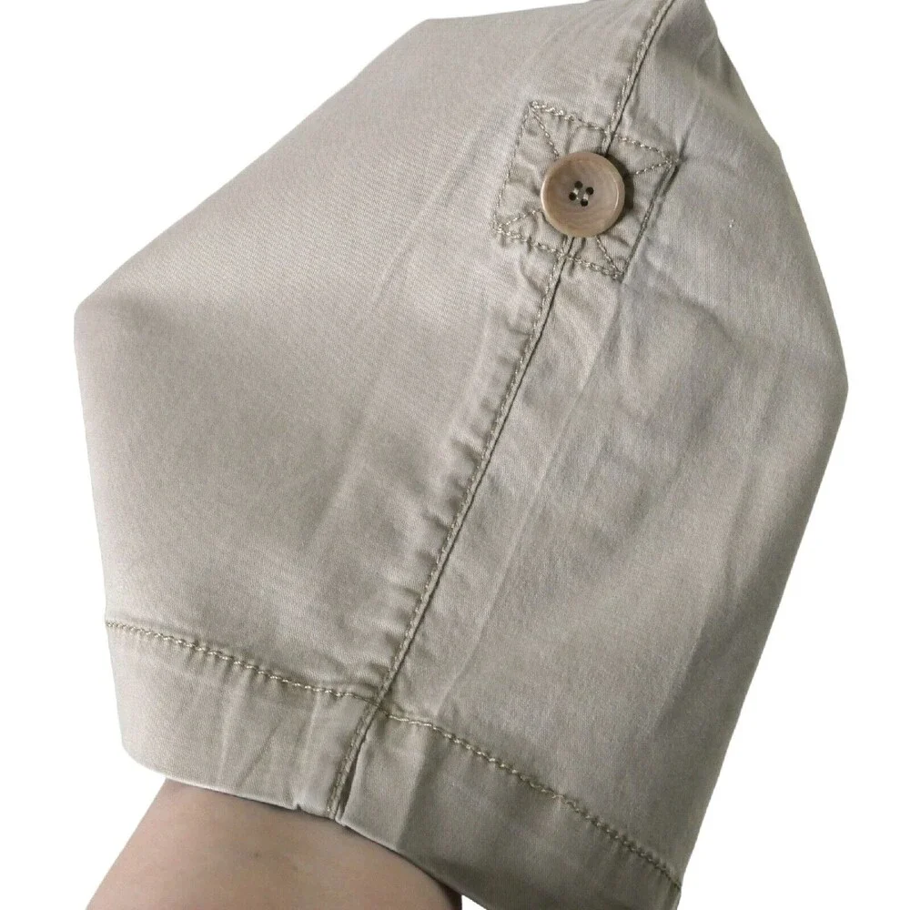 Eileen Fisher Women's Sz S  Light Brown Tan Foldover Hiking Ankle Pants EUC